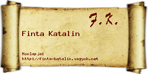 Finta Katalin névjegykártya