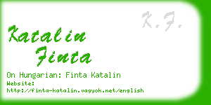 katalin finta business card
